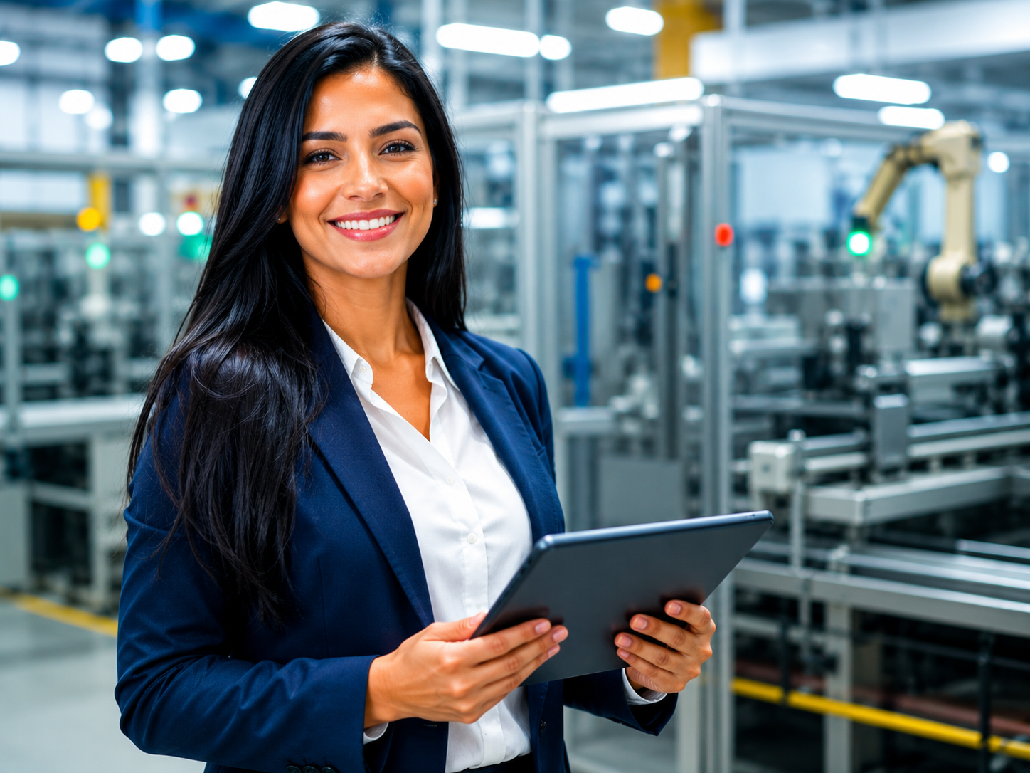 Profissional técnica em ambiente industrial representando Técnico para Tecnólogo